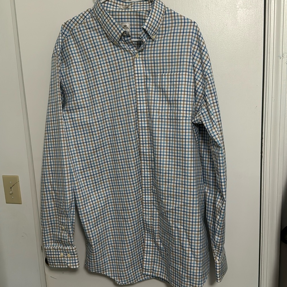 Peter Millar men’s button-down long sleeve shirt, extra large tall